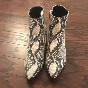 Steve Madden Snakeskin Booties 7.5